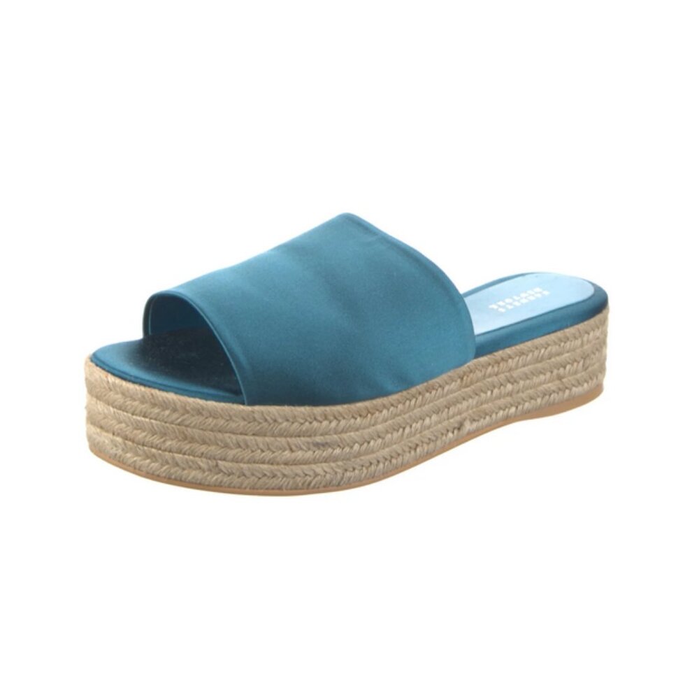 Barney's New York Satin Espadrilles - Picture 2 of 4